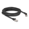 Delock - Patch kabel - RJ-45 (M) pravouhlý do RJ-45 (M) rovné - 5 m - 6 mm - S/FTP - CAT 6a - neobsahuje halogen, provedení bez