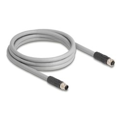 Delock - Prodlužovací kabel senzoru - 5 pin M12 (M) do 5 pin M12 (F) - 2 m - 10.4 mm - odstínený - neobsahuje halogen, tažné