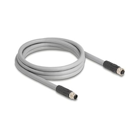 Delock - Prodlužovací kabel senzoru - 5 pin M12 (M) do 5 pin M12 (F) - 2 m - 10.4 mm - odstínený - neobsahuje halogen, tažné