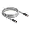 Delock - Prodlužovací kabel senzoru - 5 pin M12 (M) do 5 pin M12 (F) - 2 m - 10.4 mm - odstínený - neobsahuje halogen, tažné