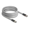 Delock - Kabel senzoru - 5 pin M12 (M) do 5 pin M12 (F) - 63 V - 16 A - 5 m - neobsahuje halogen, bez silikonu, L-kódovaný