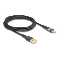 Delock - USB kabel - USB (M) do 24 pin USB-C (M) - USB 2.0 - 20 V - 3 A - 2 m - cerná