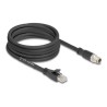 Delock - Sítový kabel - 8 pin M12-X (M) do RJ-45 (M) - 5 m - 6.8 mm - S/FTP - CAT 5e - X-kódovaný, flexibilní - cerná
