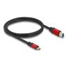 Delock - USB kabel - 24 pin USB-C (M) do USB Type B (M) - USB 3.1 - 1 m - up to 5 Gbps data transfer rate - cerná, cervená