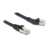 Delock - Patch kabel - RJ-45 (M) rovné do RJ-45 (M) vlevo - 3 m - 6 mm - S/FTP - CAT 6a - neobsahuje halogen, provedení bez