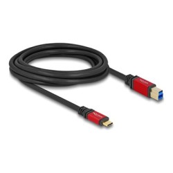 Delock - USB kabel - 24 pin USB-C (M) do USB Type B (M) - 3 m - up to 5 Gbps data transfer rate, pozlacené kontakty