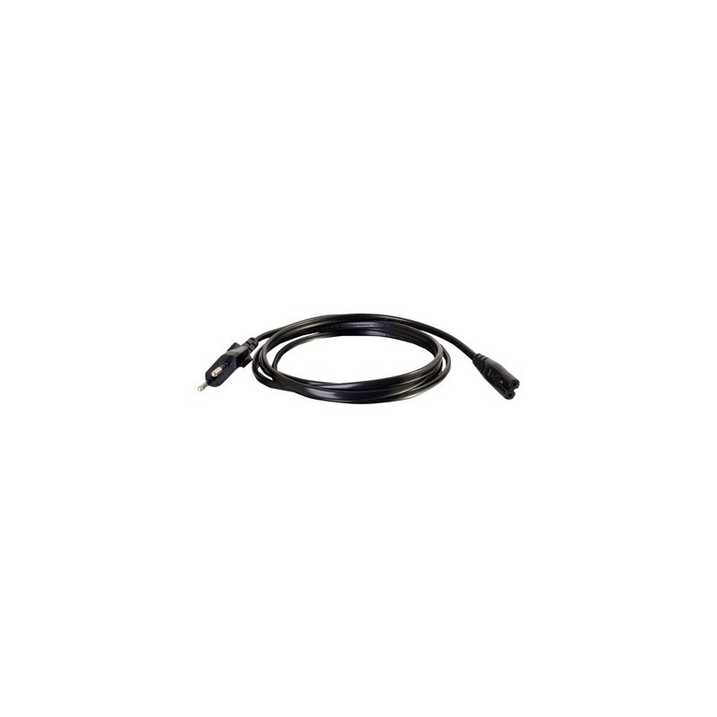 C2G Non-Polarised Power Cord - Elektrický kabel - power IEC 60320 C7 do power CEE 7/7 (M) - AC 250 V - 1 m - lisovaný - černá