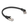 Delock - Patch kabel - RJ-45 (M) pravouhlý do RJ-45 (M) rovné - 25 cm - 6 mm - S/FTP - CAT 8.1 - neobsahuje halogen, lisovaný