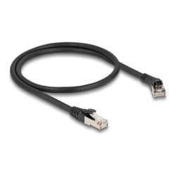 Delock - Patch kabel - RJ-45 (M) pravouhlý do RJ-45 (M) rovné - 50 cm - 6 mm - S/FTP - CAT 8.1 - neobsahuje halogen, provedení