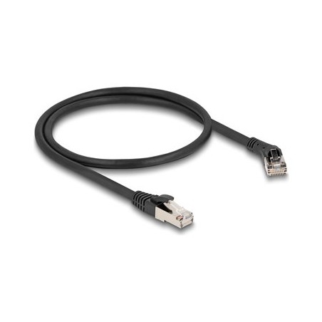 Delock - Patch kabel - RJ-45 (M) pravouhlý do RJ-45 (M) rovné - 50 cm - 6 mm - S/FTP - CAT 8.1 - neobsahuje halogen, provedení