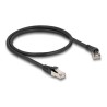 Delock - Patch kabel - RJ-45 (M) pravouhlý do RJ-45 (M) rovné - 50 cm - 6 mm - S/FTP - CAT 8.1 - neobsahuje halogen, provedení