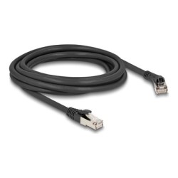 Delock - Patch kabel - RJ-45 (M) pravouhlý do RJ-45 (M) rovné - 3 m - 6 mm - S/FTP - CAT 8.1 - neobsahuje halogen, provedení