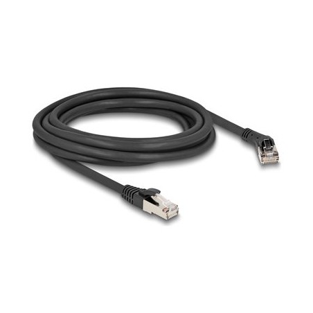 Delock - Patch kabel - RJ-45 (M) pravouhlý do RJ-45 (M) rovné - 3 m - 6 mm - S/FTP - CAT 8.1 - neobsahuje halogen, provedení