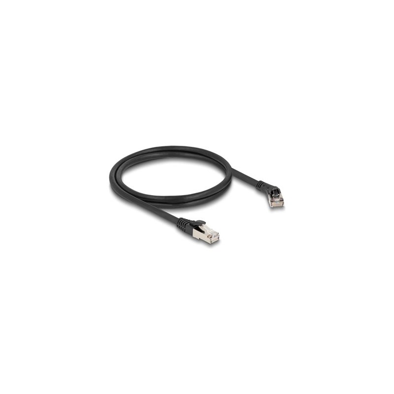 Delock - Patch kabel - RJ-45 (M) pravouhlý do RJ-45 (M) rovné - 1 m - 6 mm - S/FTP - CAT 8.1 - bootovaný, neobsahuje halogen