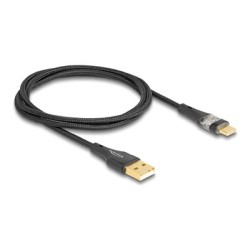 Delock - USB kabel - USB (M) do 24 pin USB-C (M) - USB 2.0 - 20 V - 3 A - 1 m - cerná