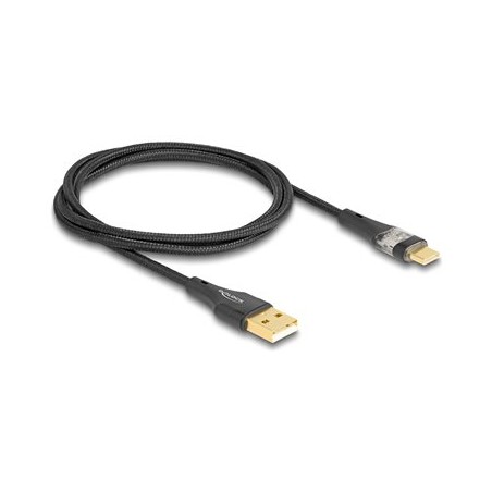 Delock - USB kabel - USB (M) do 24 pin USB-C (M) - USB 2.0 - 20 V - 3 A - 1 m - cerná