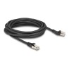 Delock - Patch kabel - RJ-45 (M) vlevo do RJ-45 (M) rovné - 5 m - 6 mm - S/FTP - CAT 8.1 - neobsahuje halogen, 40 Gigabit