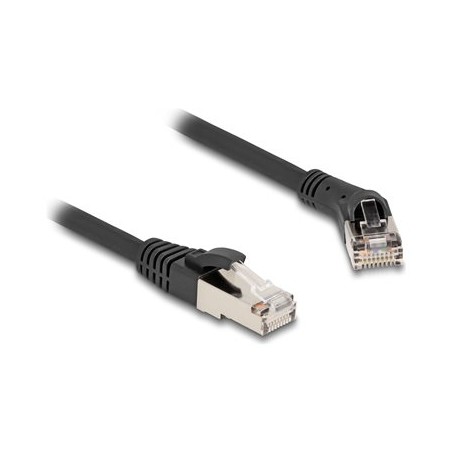 Delock - Patch kabel - RJ-45 (M) pravouhlý do RJ-45 (M) rovné - 5 m - 6 mm - S/FTP - CAT 8.1 - neobsahuje halogen, 40 Gigabit