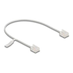 Delock - Patch kabel - RJ-45 (M) do RJ-45 (M) - 30 cm - 2.6 mm - UTP - CAT 6 - lisovaný - šedá