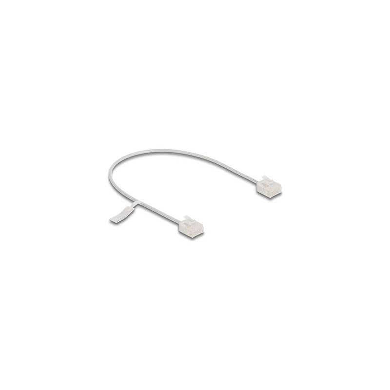 Delock - Patch kabel - RJ-45 (M) do RJ-45 (M) - 30 cm - 2.6 mm - UTP - CAT 6 - lisovaný - šedá
