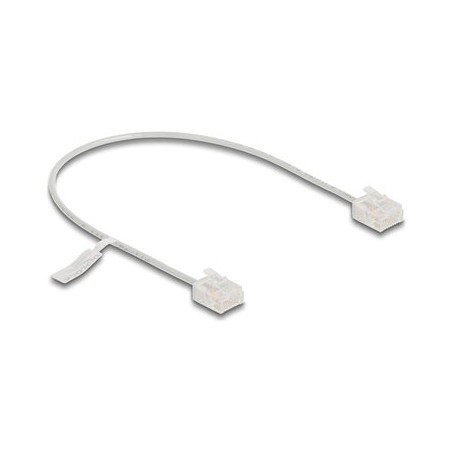 Delock - Patch kabel - RJ-45 (M) do RJ-45 (M) - 30 cm - 2.6 mm - UTP - CAT 6 - lisovaný - šedá