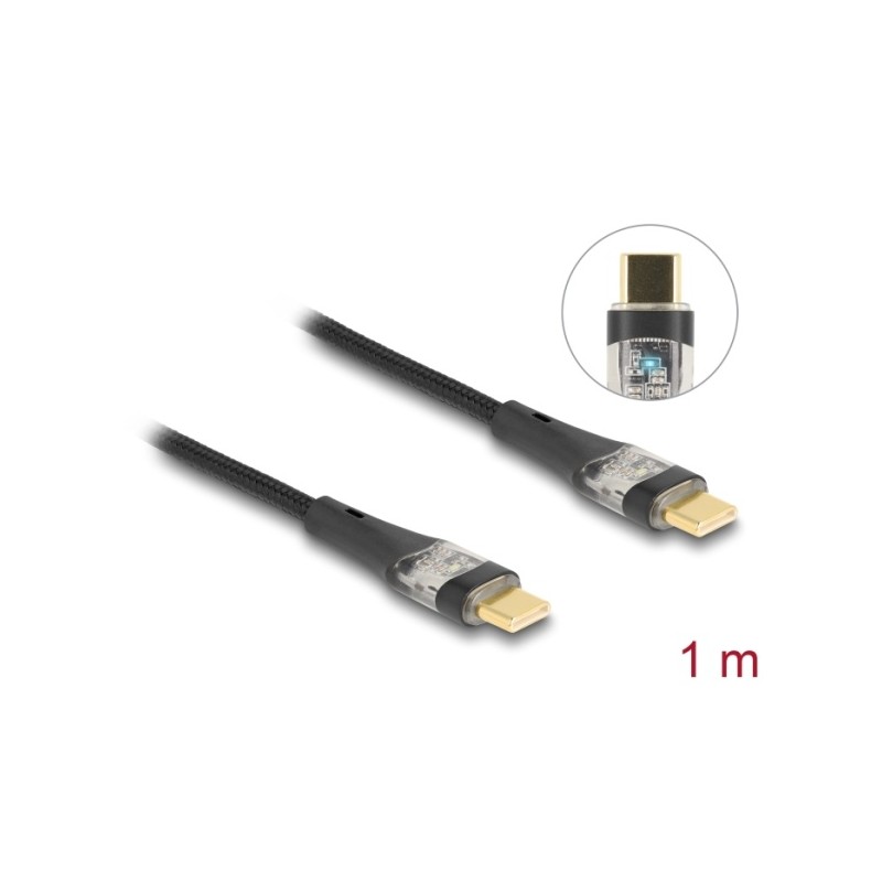 Delock - USB kabel - 24 pin USB-C (M) do 24 pin USB-C (M) - USB 2.0 - 20 V - 5 A - 1 m - podpora Power Delivery 3.0, Rychlé