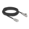 Delock - USB kabel - USB (M) do 24 pin USB-C (M) úhlový - USB 2.0 - 20 V - 3 A - 3 m - Rychlé nabíjení - cerná/stríbrná