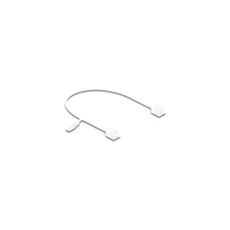 Delock - Patch kabel - RJ-45 (M) do RJ-45 (M) - 30 cm - 2.6 mm - UTP - CAT 6 - lisovaný - bílá