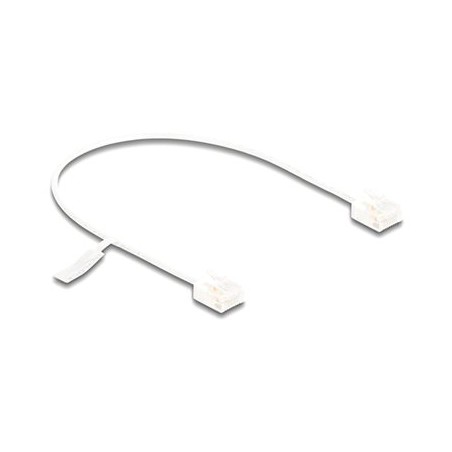 Delock - Patch kabel - RJ-45 (M) do RJ-45 (M) - 30 cm - 2.6 mm - UTP - CAT 6 - lisovaný - bílá