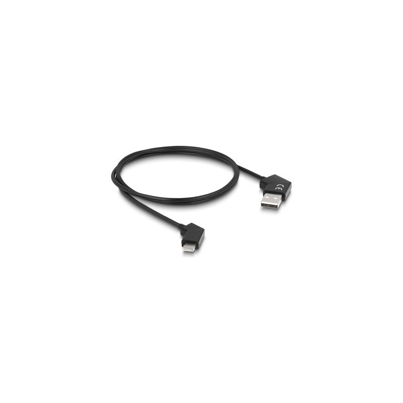 Delock - USB kabel - USB (M) úhel do 24 pin USB-C (M) úhel - USB 2.0 - 20 V - 3 A - 1.2 m - Rychlé nabíjení, otocné konektory