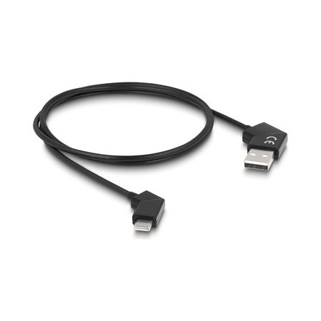 Delock - USB kabel - USB (M) úhel do 24 pin USB-C (M) úhel - USB 2.0 - 20 V - 3 A - 1.2 m - Rychlé nabíjení, otocné konektory