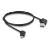 Delock - USB kabel - USB (M) úhel do 24 pin USB-C (M) úhel - USB 2.0 - 20 V - 3 A - 1.2 m - Rychlé nabíjení, otocné konektory