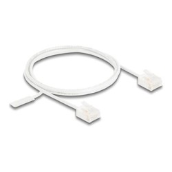 Delock - Patch kabel - RJ-45 (M) do RJ-45 (M) - 1 m - 2.6 mm - UTP - CAT 6 - lisovaný, ultra-tenký - bílá
