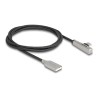 Delock - USB kabel - USB (M) do 24 pin USB-C (M) úhlový - USB 2.0 - 20 V - 3 A - 1 m - Rychlé nabíjení až 60W - cerná/stríbrná