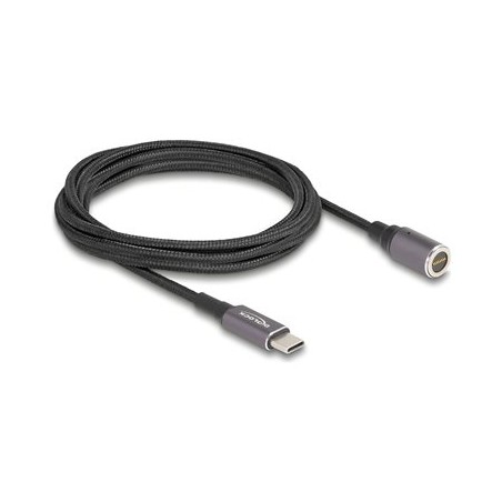 Delock - Elektrický kabel - 24 pin USB-C (M) do 8pinový konektor magnetický - 20 V - 3 A - 1.8 m - Podpora USB-C Power Delivery