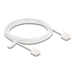 Delock - Patch kabel - RJ-45 (M) krátký do RJ-45 (M) krátký - 3 m - 2.6 mm - UTP - CAT 6 - ultra-tenký - bílá
