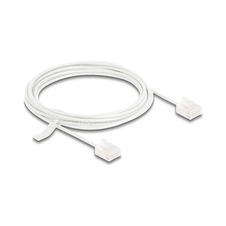 Delock - Patch kabel - RJ-45 (M) krátký do RJ-45 (M) krátký - 3 m - 2.6 mm - UTP - CAT 6 - ultra-tenký - bílá