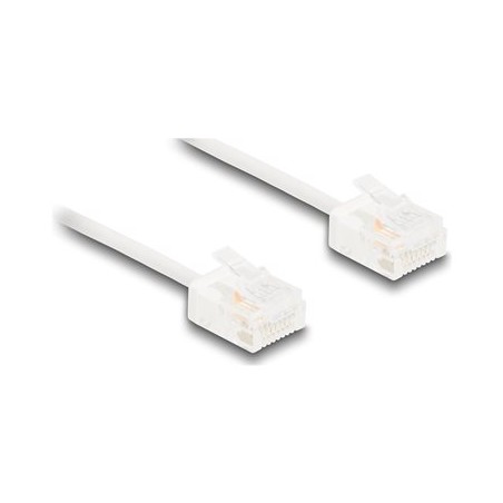 Delock - Patch kabel - RJ-45 (M) do RJ-45 (M) - 2 m - 2.6 mm - UTP - CAT 6 - rychlost prenosu dat až 1 Gb/s, ultra-tenký - bílá