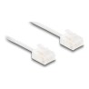 Delock - Patch kabel - RJ-45 (M) do RJ-45 (M) - 2 m - 2.6 mm - UTP - CAT 6 - rychlost prenosu dat až 1 Gb/s, ultra-tenký - bílá