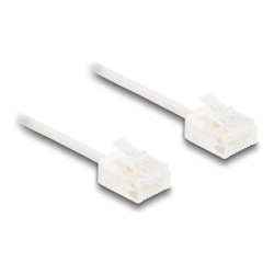 Delock - Patch kabel - RJ-45 (M) do RJ-45 (M) - 5 m - 2.6 mm - UTP - CAT 6 - lisovaný, ultra-tenký - bílá