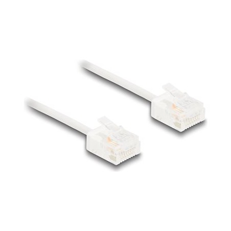 Delock - Patch kabel - RJ-45 (M) do RJ-45 (M) - 5 m - 2.6 mm - UTP - CAT 6 - lisovaný, ultra-tenký - bílá