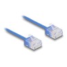 Delock - Patch kabel - RJ-45 (M) do RJ-45 (M) - 50 cm - 2.6 mm - UTP - CAT 6 - lisovaný, ultra-tenký - modrá