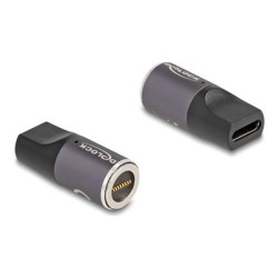 Delock - Adaptér konektoru k napájení - 24 pin USB-C (F) do 8pinový konektor magnetický - 20 V - 3 A - antracit, cerná
