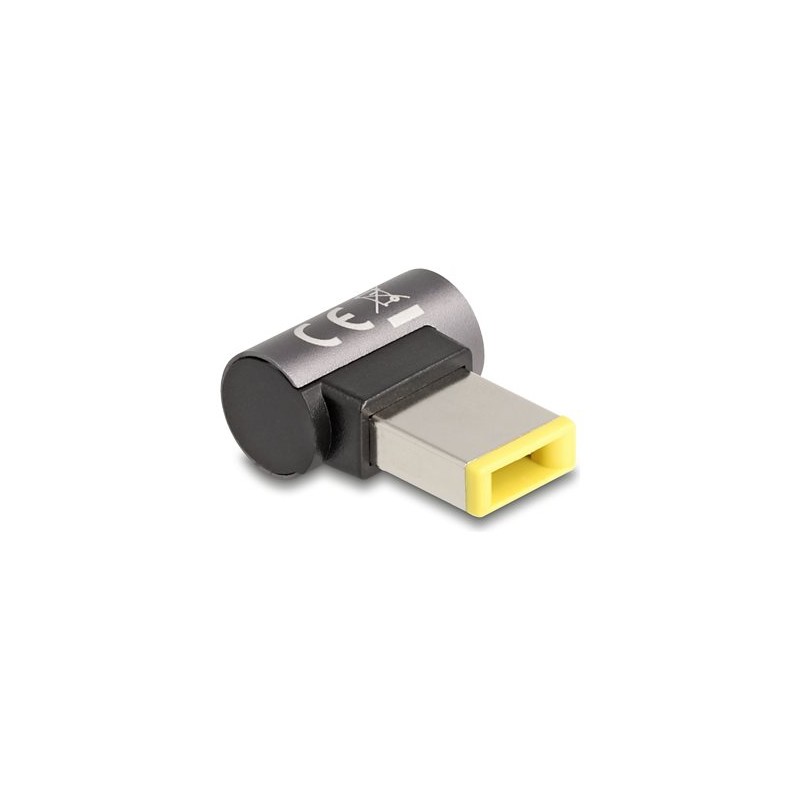 Delock - Adaptér konektoru k napájení - Slim Tip (M) úhlový do 8pinový konektor magnetický - 20 V - 3 A - antracit