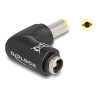 Delock - Adaptér napájení - DC jack 5,5 x 2,5 mm (M) do DC jack 5,5 x 2,5 mm (F) pravoúhlý - 20 V - 5 A - cerná