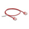 Delock - Patch kabel - RJ-45 (M) krátký do RJ-45 (M) krátký - 50 cm - 2.6 mm - UTP - CAT 6 - lisovaný, ultra-tenký - cervená