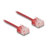 Delock - Patch kabel - RJ-45 (M) do RJ-45 (M) - 30 cm - 2.6 mm - UTP - CAT 6 - lisovaný, ultra-tenký - cervená