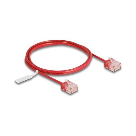 Delock - Patch kabel - RJ-45 (M) do RJ-45 (M) - 1 m - 2.6 mm - UTP - CAT 6 - rychlost prenosu dat až 1 Gb/s, ultra-tenký