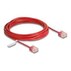 Delock - Patch kabel - RJ-45 (M) do RJ-45 (M) - 5 m - 2.6 mm - UTP - CAT 6 - cervená