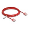 Delock - Patch kabel - RJ-45 (M) krátký do RJ-45 (M) krátký - 3 m - 2.6 mm - UTP - CAT 6 - ultra-tenký - cervená